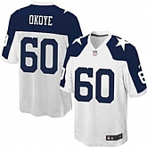 Nike Men & Women & Youth Cowboys #60 Okoye Thanksgiving White Team Color Game Jersey,baseball caps,new era cap wholesale,wholesale hats